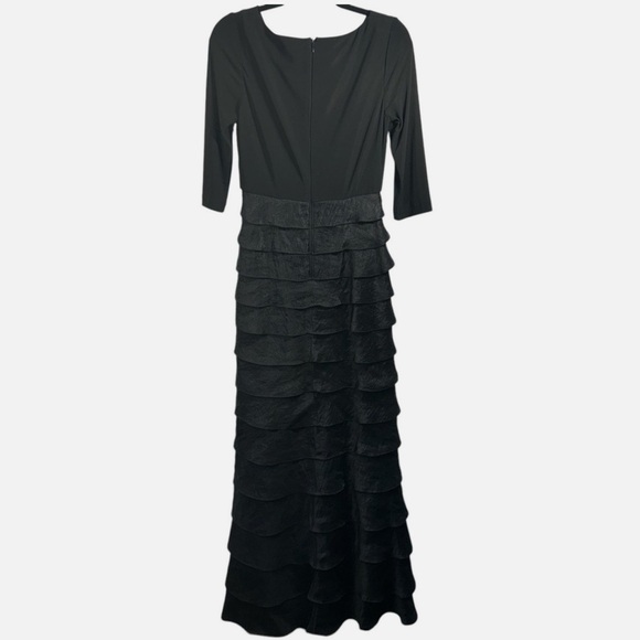 Adrianna Papell Matte Jersey & Hammered Satin Long Maxi Formal Gown Sz 10 - Picture 4 of 9